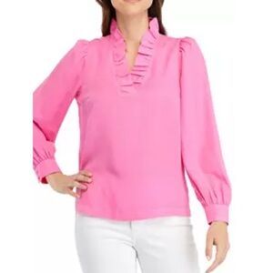 Crown and Ivy Ruffle front Top SZ XL